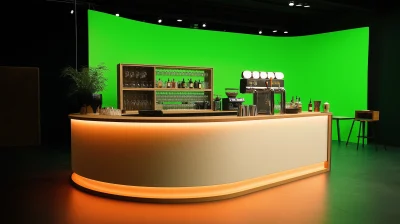 Modern Bar in Green Screen Studio