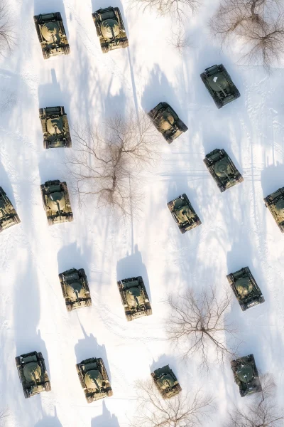 Snowy Tank Convoy