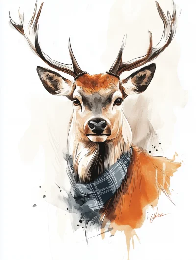 Majestic Stag Painting