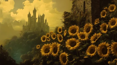 Castle Walls of Sunflowers