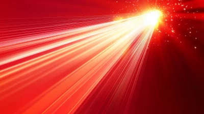 Red Sun Rays Vector Background