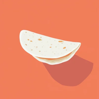 Floating Roti Vector Illustration