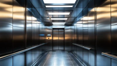 Silver Elevator Interior