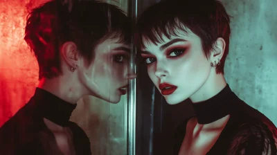 Female Vampire Falling in Love with Reflection