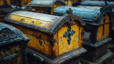 Cemetery graves during the Middle Ages