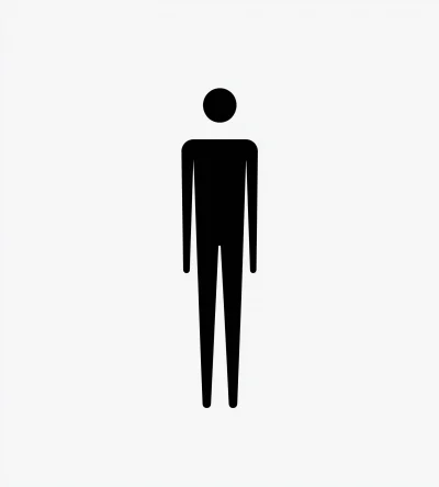 Minimalist Logo of a Man Standing