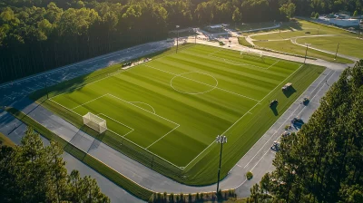 Aerial View of Soccer Field