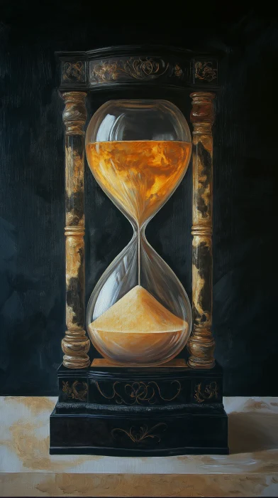 Hourglass in Caravaggio Style