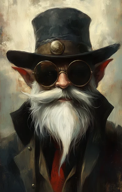 Criminal Dapper Gnome Character Portrait