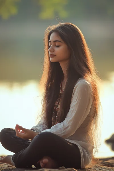 Morning Meditation by the Lake