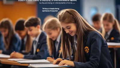 Group of Students Studying in School