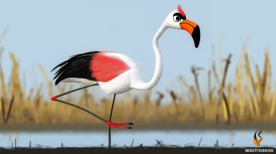 Greater Flamingo Character Design