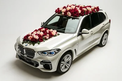 Luxurious White BMW X5 Sedan