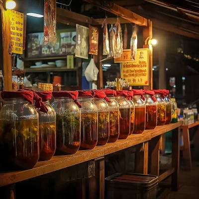 Traditional Herbal Liquor Stall