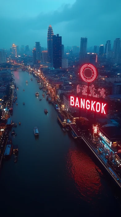 Bangkok Night Cityscape