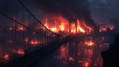 Suspension Bridge Explosion