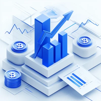 Financial Growth Icon Illustration