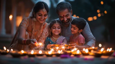 Diwali Celebration in Courtyard