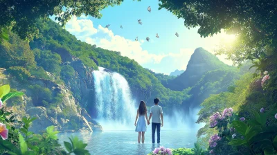 Beautiful Waterfall Scenery