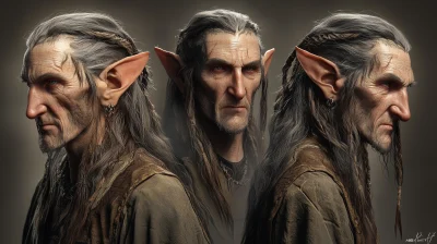 Realistic Digital Male Elf Character Design