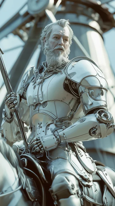 Futuristic Android Don Quixote