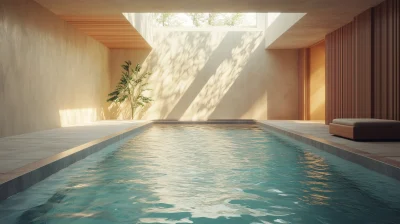 Modern Minimal Indoor Swimming Pool