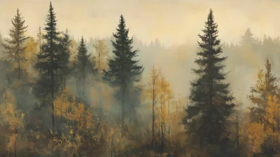 Tranquil Autumn Forest Landscape