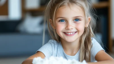 Playful Norwegian Girl with Slime