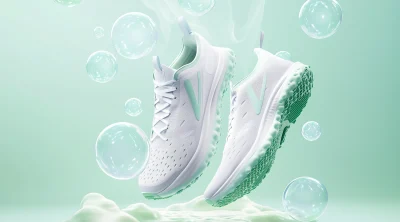 Sneakers in Bubbles Poster