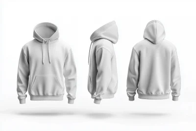 White Plain Hoodie Mockup