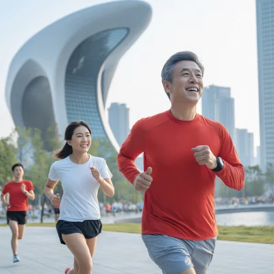 Urban Running Couple