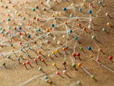 Colorful Thumbtacks on Cork Board