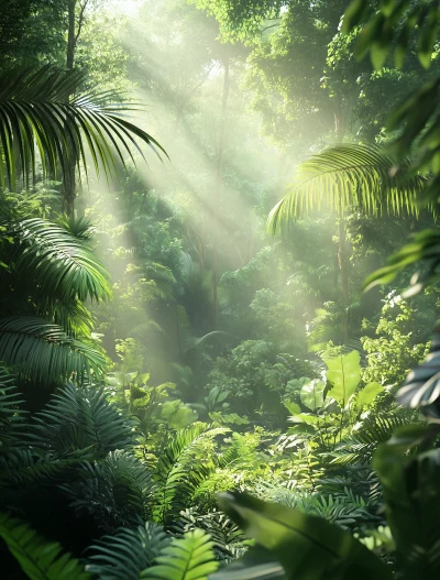 Sunlit Rainforest