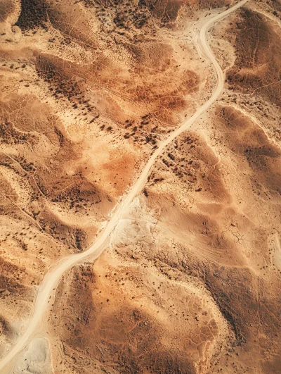 Desert Landscape Aerial View