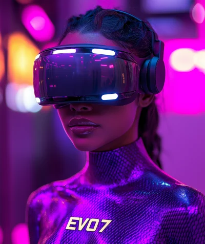 Futuristic VR Supermodel