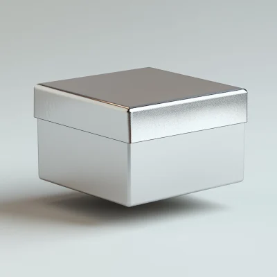 Silver Square Packaging Box