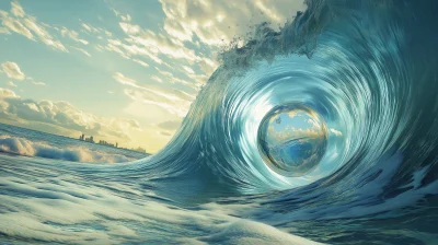 Surfer Wave and Waterball