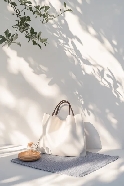 White Elegant Canvas Bag