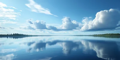 Refreshing Blue Sky Lake