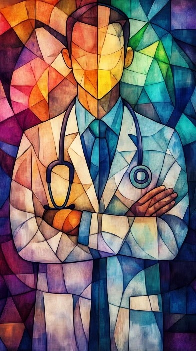 Human figure background for a doctor’s congress