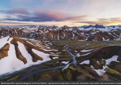 Twilight over Landmannalaugar