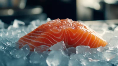 Fresh Salmon on Ice