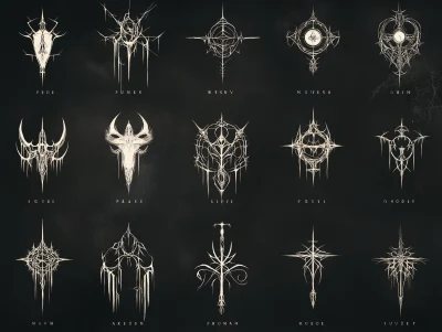 Morrowind Inspired Hand Drawn Symbols