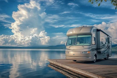 RV on Boat Dock