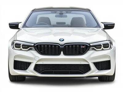 White BMW M5 Front View