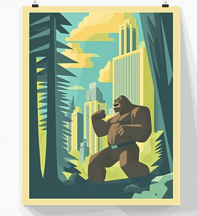 King of Tokyo Travel Poster