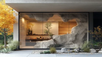 Modern Glass and Concrete Store with Photography Studio