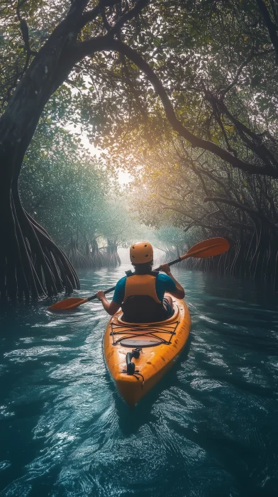 Kayaking through Mangrove Forest