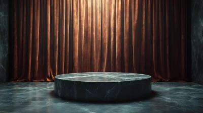 Surreal Marble Table with Drapes