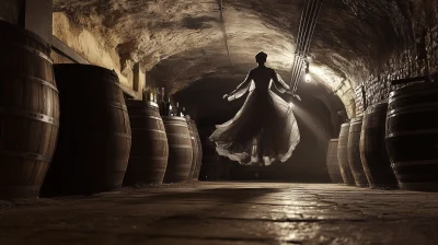 Victorian Ghost in Wine Cellar